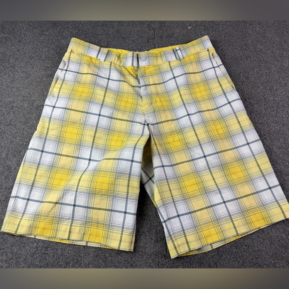 Nike Other - Nike Golf Tour Performance Mens Flat Front Plaid 11" Golf Shorts Size 36